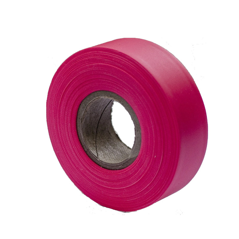 Flagging Tape - 1-3/16" W - 12 Pack - Color:Glo Red - Length:150&apos;